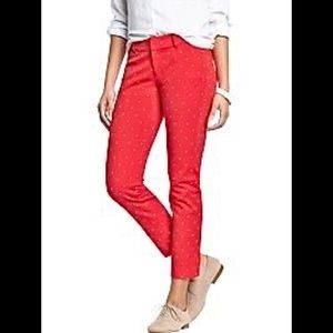 Preppy Red Polka Dot Old Navy Pixie Pants